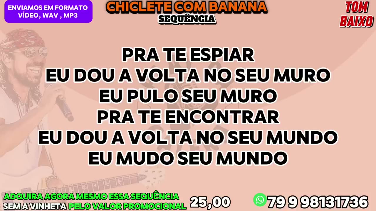 Amostra de karaokê: Axé — Sequência Chiclete com Banana